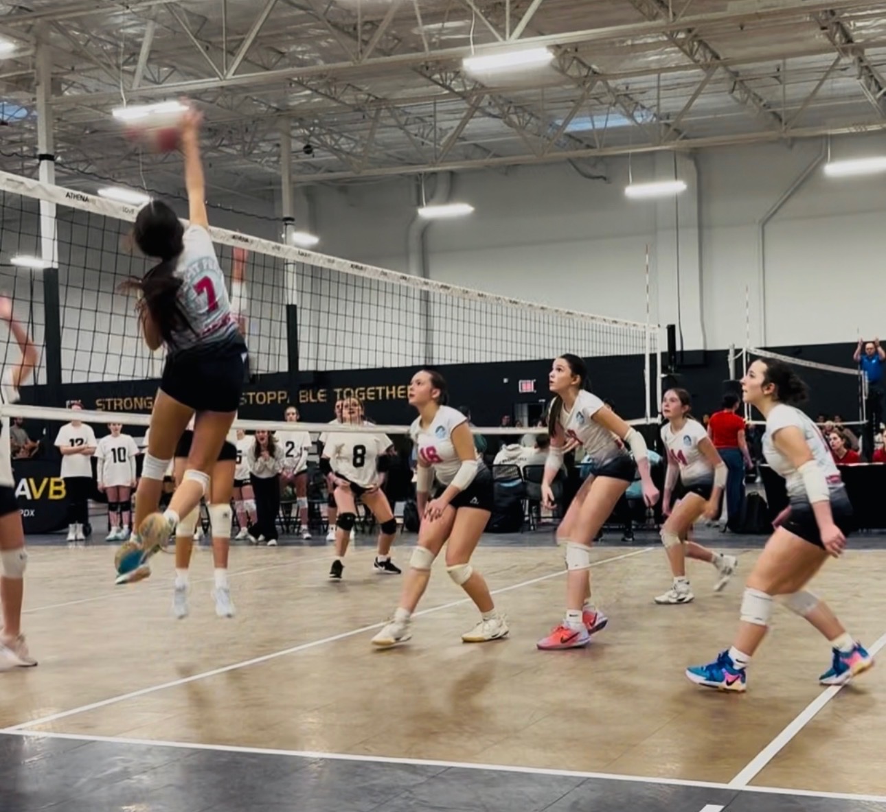 Spike It Pure player attacking at the net